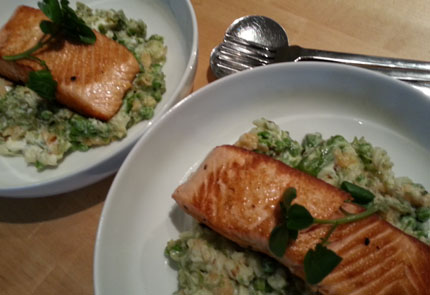 Salmon and Asparagus Pasta